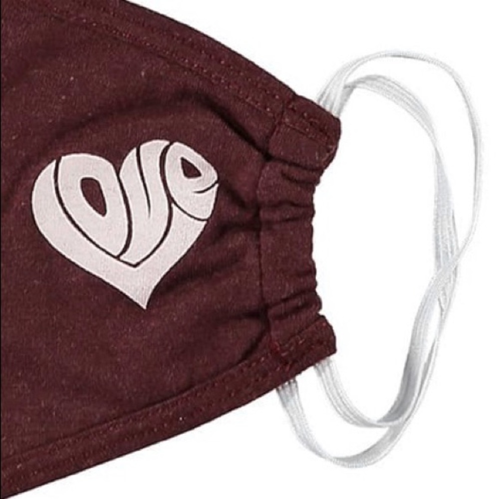 new SOTM ❤︎ Reversible Love Elastic Strap Face Mask ❤︎ Wine - Picture 4 of 8